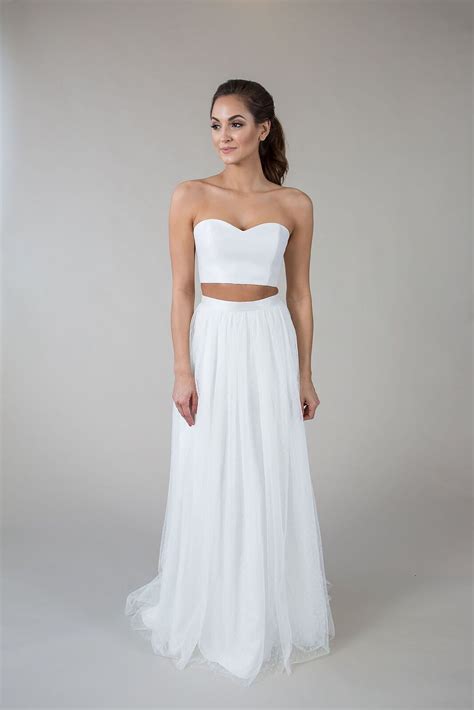 Dottie Skirt — Heidi Elnora Linen Wedding Dress Two Piece Wedding Dress Bridal Skirt Separate