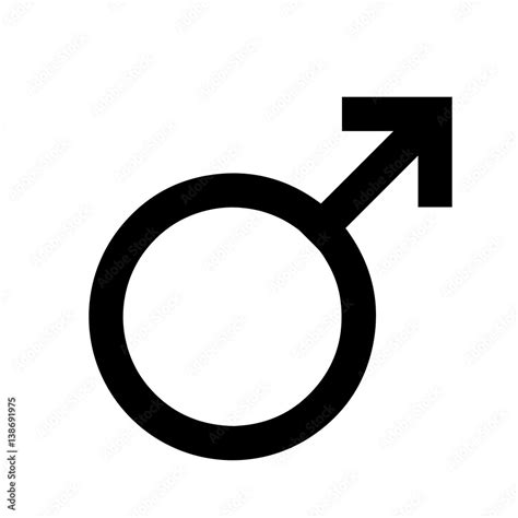 Gender Symbol Mars Symbol The Symbol For A Male Organism Or Man Vector Format Stock Vector