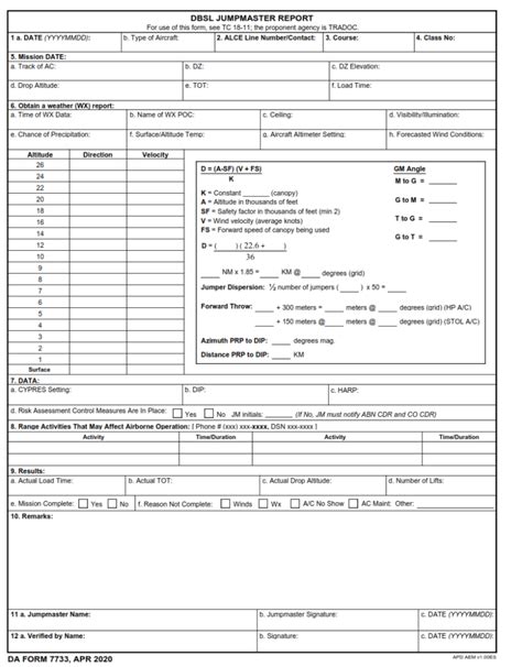 Da Form 8001 Fillable Printable Forms Free Online