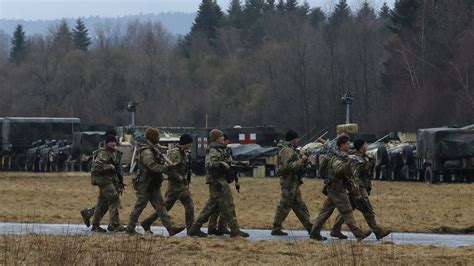 Us Troops In Poland Prepare For Arrival Of Refugees From Ukraine