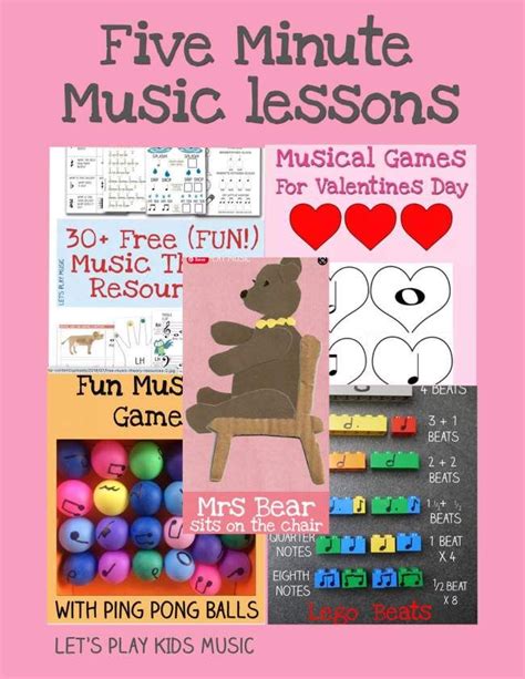 Five Minute Music Lessons For Homeschool Lets Play Music Music