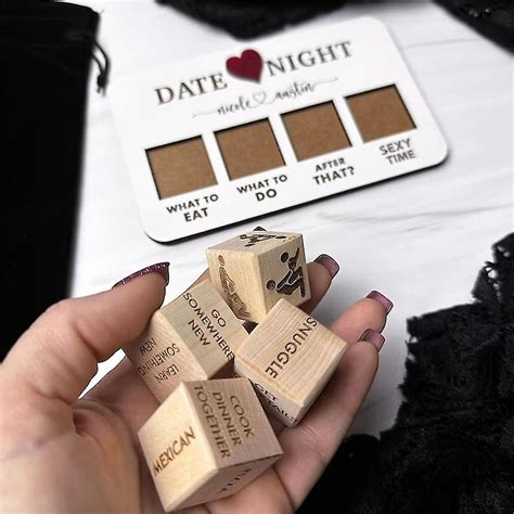 Date Night Dice After Dark Date Night Wooden Dice Game For Couples