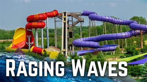 All Water Slides At Raging Waves Illinois Largest Waterpark 4k