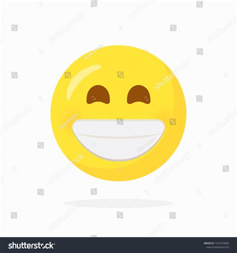 Beaming Face Emoji Smiling Eyes Wide Stock Vector Royalty Free