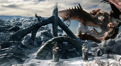 Skyrim Epic Dragon Backgrounds