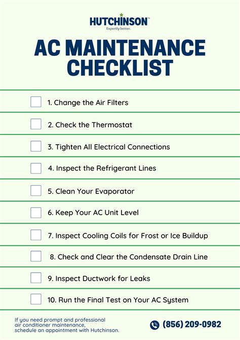 Ac Maintenance Checklist