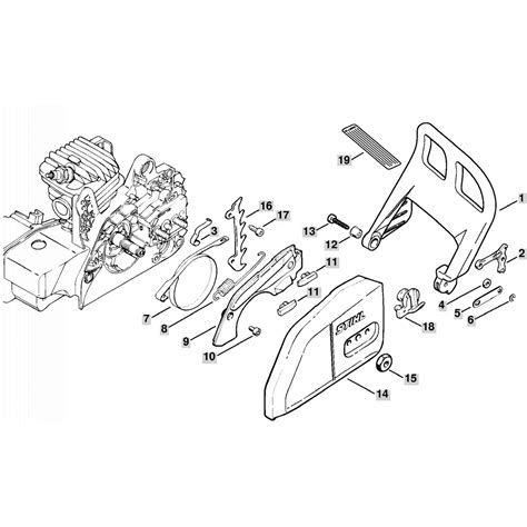 Stihl Ms 210 Chainbsaw Ms210c Parts Diagram Chain Brake