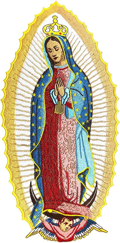 Virgin Mary Embroidered Lady Of Guadalupe Patches Mother