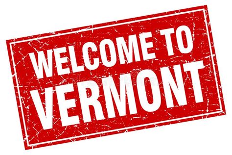 Welcome To Vermont Stamp Stock Vector Illustration Of White 124947788