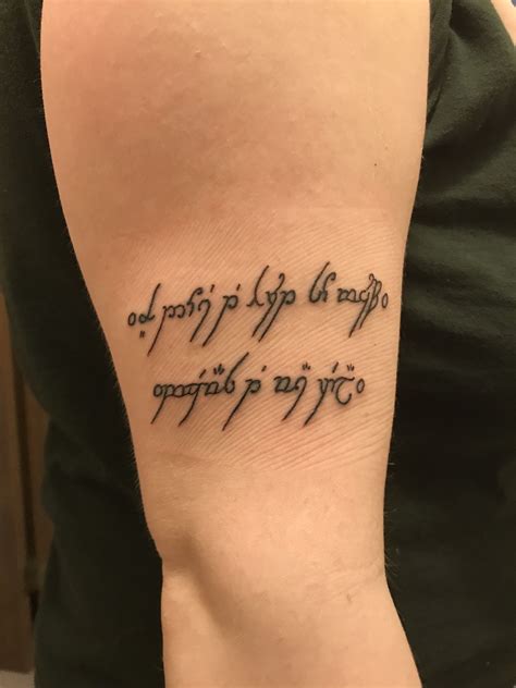 They decorate the body, but they also enhance the soul. The Hobbit movie quote tattoo | Movie quote tattoos, Tattoo quotes, Quotes