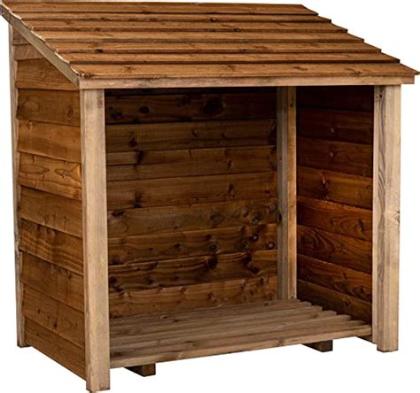Wooden Log Store 1 Cubic Meter Capacity W 119cm H 118cm D 71cm