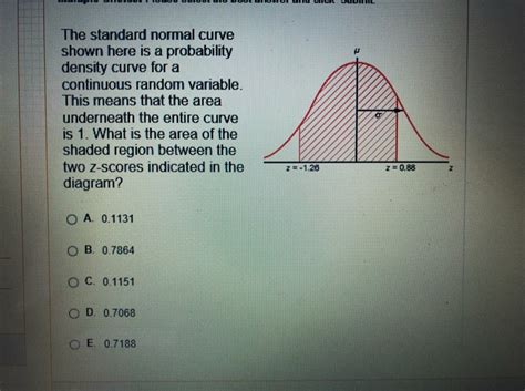 Two tests 14 how many scores fall between 69 and 76? The standard normal curve shown here is a probability ...