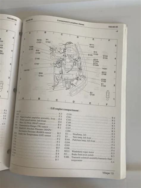 Ford Mercury Villager Wiring Diagrams Schematics Pinouts Service Manual Picclick