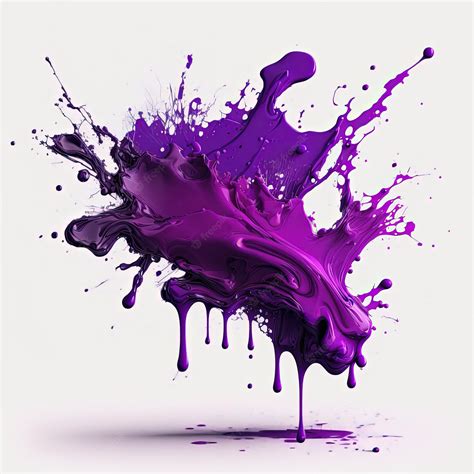 Premium Photo Purple Paint Blotch And Splash Paint