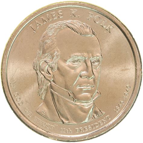 2009 D Presidential Dollar James K Polk Choice Bu Clad Us Coin Daves