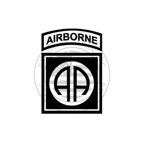 Pd100 Airborne 82nd 82nd Airborne Division Black And Etsy