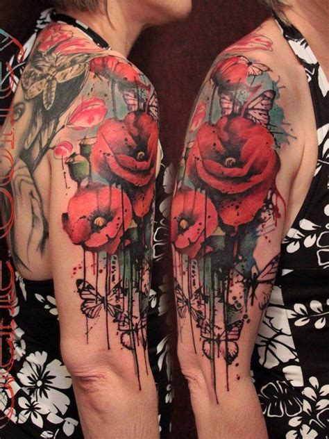 60 Beautiful Poppy Tattoos Cuded Poppies Tattoo Sleeve Tattoos For