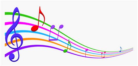 Colored Musical Notes Clip Art Hd Png Download Kindpng