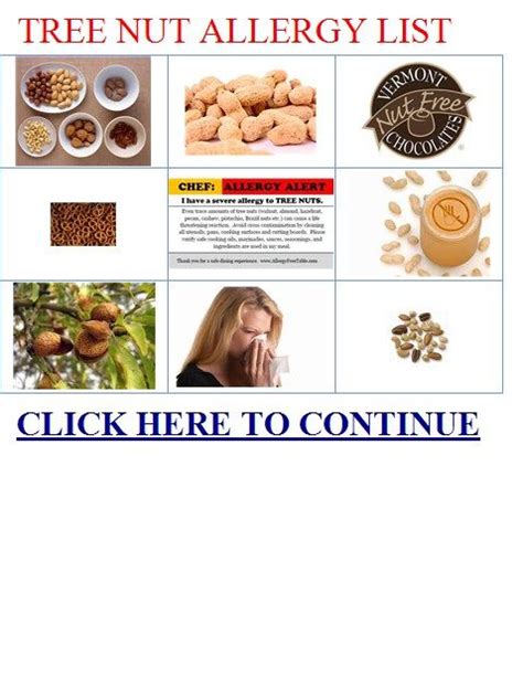 Tree Nut Allergy List Tree Nut Tree Nut Allergy Nut Allergies Tree