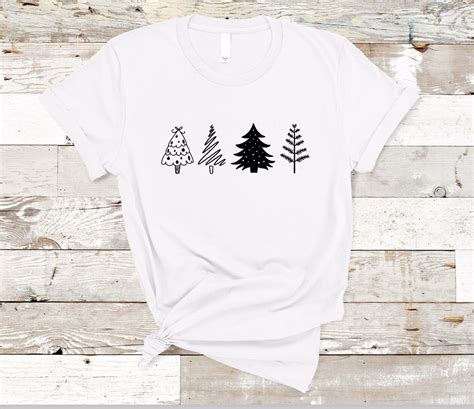 Christmas Trees Shirt Unisex Shirts Christmas Tee Etsy