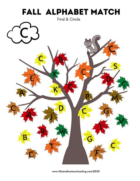 Alphabet Matching Fall Printable Activity Made By Teachers
