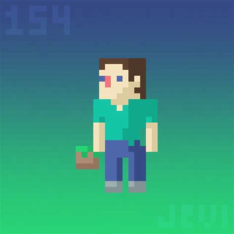 Random Pixel Art 154 Steve From Minecraft By Jevi93 On Deviantart