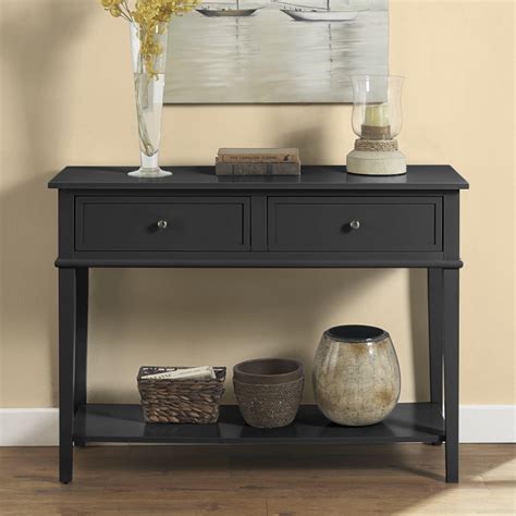 Black Console Table Franklin 2 Drawer Hall Table 7918872comuk By Dorel