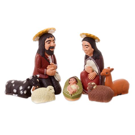 Unicef Market Handcrafted Ceramic Nativity Scene Peruvian Nativity