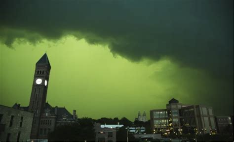 Sky Turns Green In South Dakota As Giant Hail Strong Winds And Severe