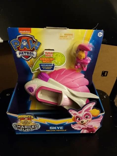 Paw Patrol Mighty Pups Charged Up Skye Deluxe Vehicle With Figure