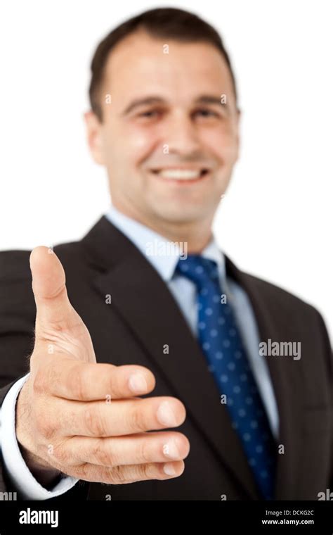 Businessman Hand Handshake Stock Photo Alamy