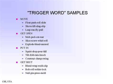 Trigger Word Samples