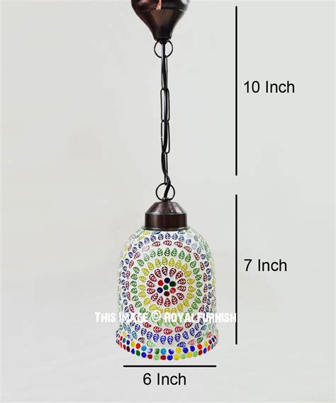 Artistic Handmade Turkish Mosaic Ceiling Pendant Light Lamp 6X7