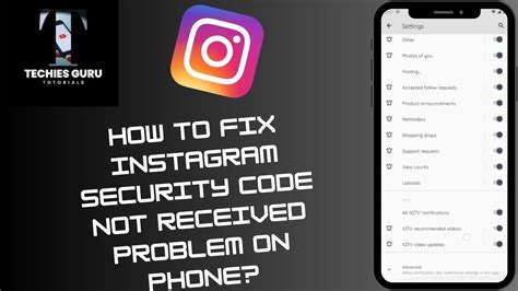 How To Fix Instagram Security Code Not Received Problem On Phone Youtube