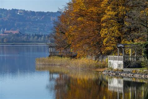 Autumn At Lake Kochel Bavaria Germany Stock Photo Image Of Country