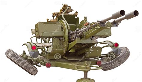 Anti Aircraft Twin Barreled Auto Cannon Zu 23 Stock Photo Image Of