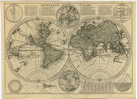 Antique World Map By Wetstein 1743