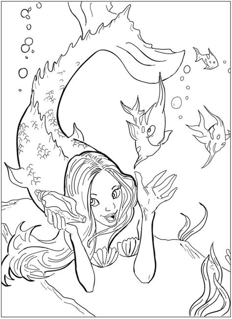 Welcome To Dover Publications 3 D Coloring Book Mermaids Mermaid