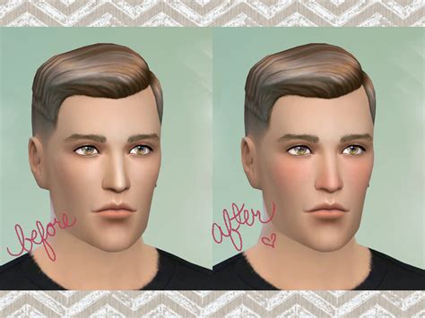 The Sims Resource Rosy Cheeks And Nose Overlay For Males