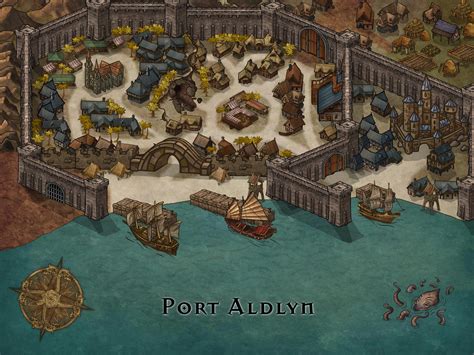 I Just Made My First City Map For My Homebrew Heres Port Aldlyn R
