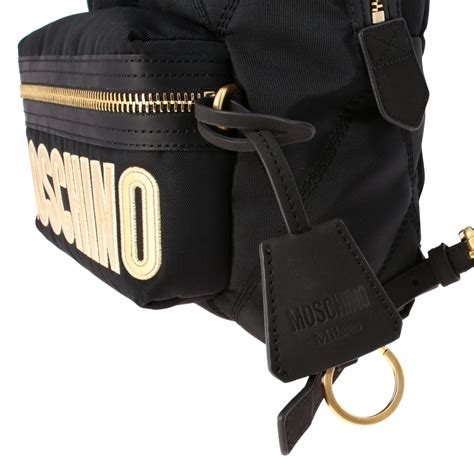 Moschino Couture Outlet Medium Backpack In Quilted Nylon Black