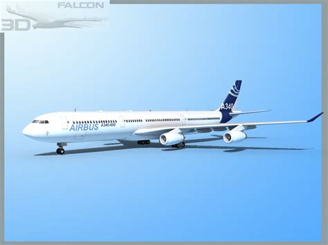 Falcon3d A340 600 Airbus 2 3d Model Rigged Cgtrader
