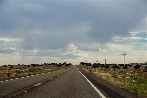 Free Stock Photo Of Empty Desert Road Under Cloudy Sky