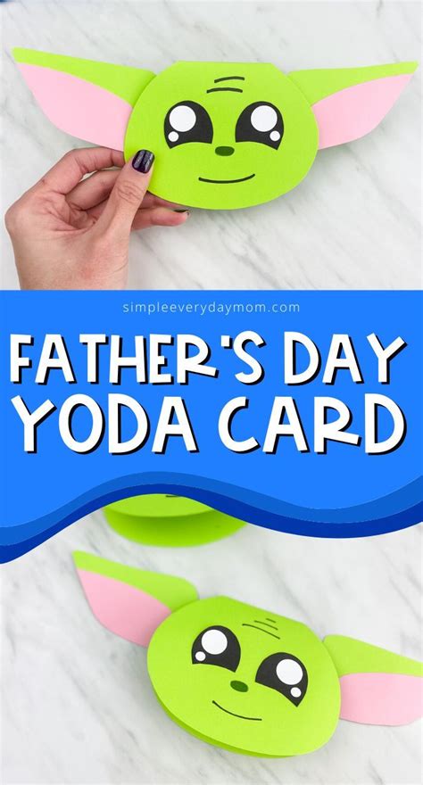 Star Wars Yodagrogu Card Craft Free Template Yoda Card Fathers