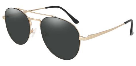 Trapp Aviator Prescription Sunglasses Gold Frame With Gray Lenses Mens Sunglasses Payne