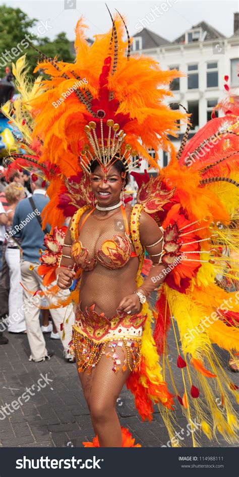 rotterdam july 28 beautiful girl in a summer carnival parade on the 28th of july 2012 in