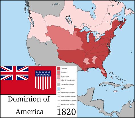 Dominion Of America In 1820 Crown And Constitution Imaginarymaps
