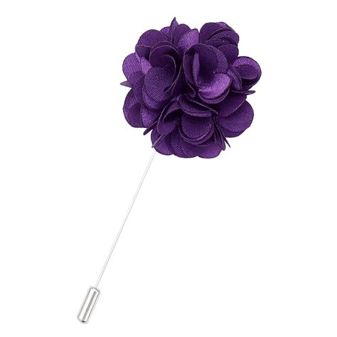 Plain Satin Purple Lapel Pin