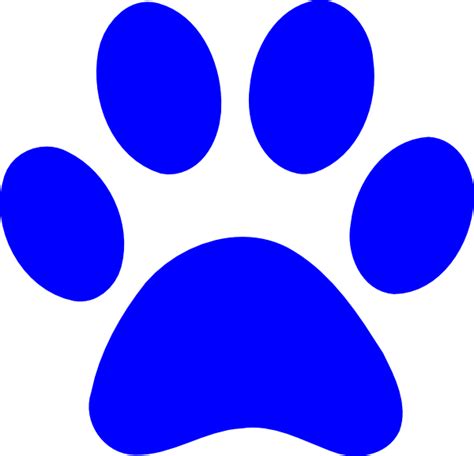 Blue Panther Paw Logo Logodix