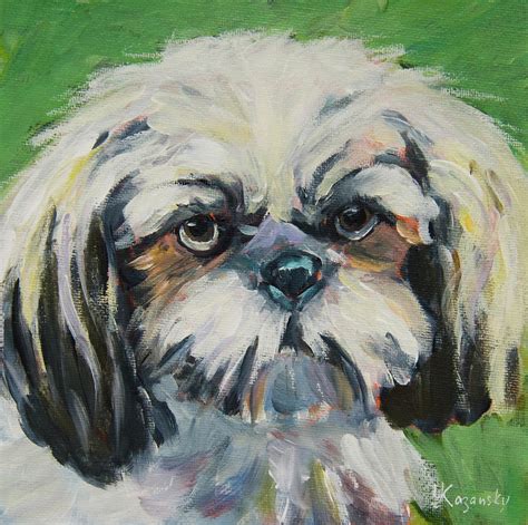 Maltese Puppy Portrait Painting By Yulia Kazansky Fine Art America